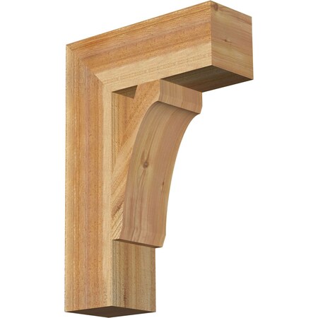 Ekena Millwork Legacy Block Rough Sawn Bracket, Western Red Cedar, 6"W x 18"D x 26"H BKT06X18X26LEC05RWR